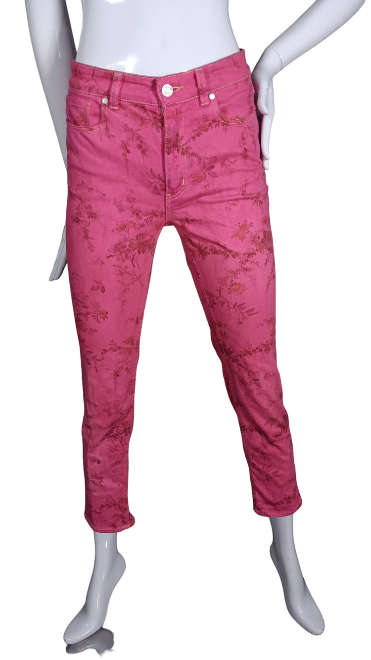 La Vie Rebecca Taylor Belle Ines Jeans Size 25 Pink Reworked Skinny